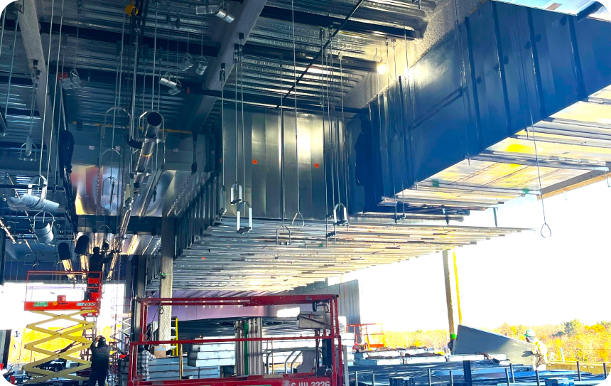 inside shot of ductwork