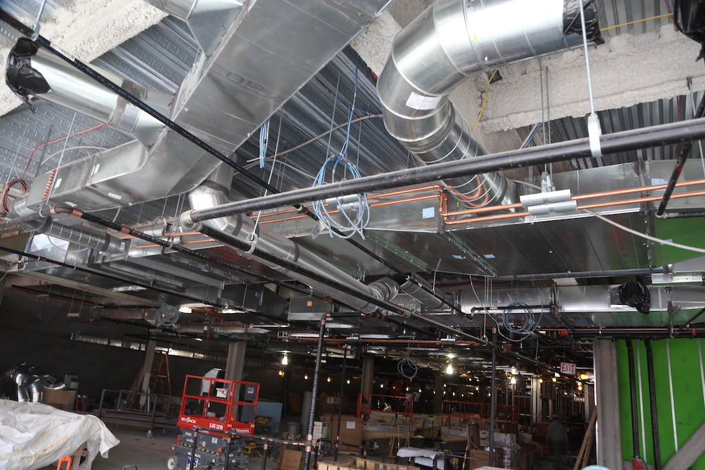 ductwork on ceiling