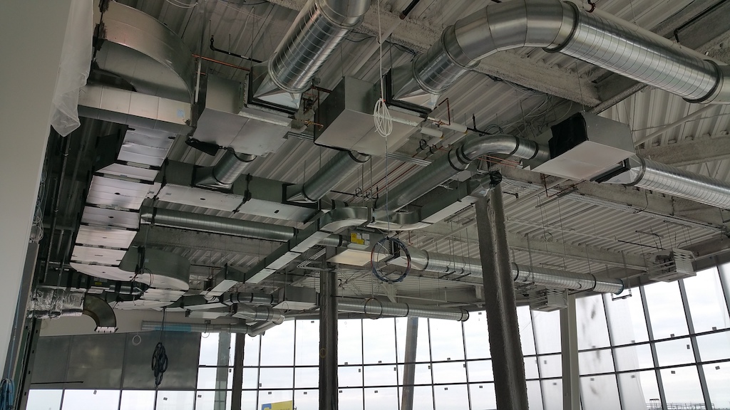 ductwork on ceiling