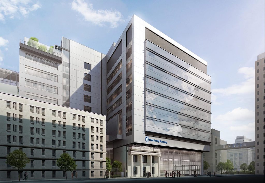 outside of Hale Family Building at Boston Children's Hospital building